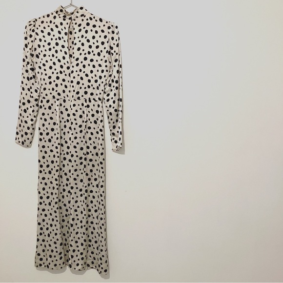 Reformation • Carmelina Silk Dress in Ink Blot - Picture 8 of 16